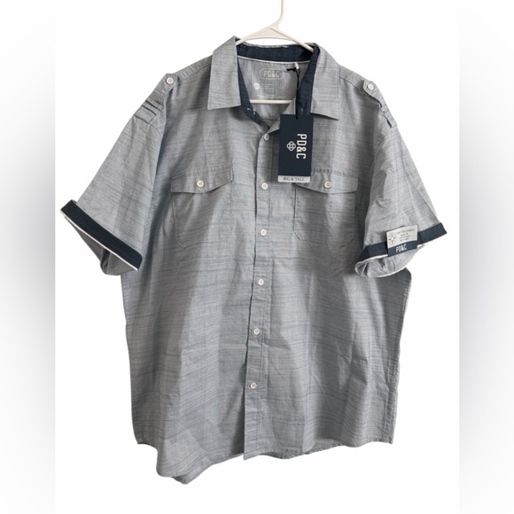 PD&C Other - Men's Gray Short Sleeve Button Up Shirt